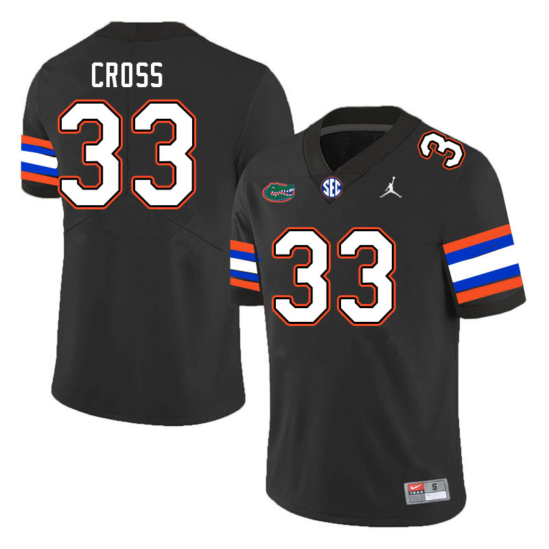 Men #33 Daniel Cross Florida Gators College Football Jerseys Stitched-Black